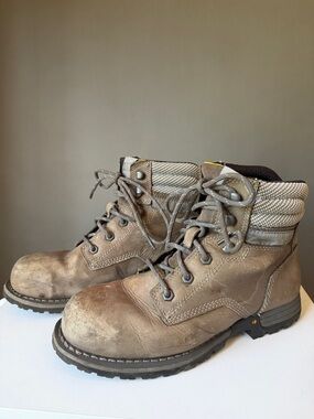 CAT Steele Toe Work Boots size 8 Waterproof Boots Leather